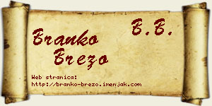 Branko Brezo vizit kartica